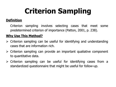 criterion sampling in quantitative research|criterion sampling example.